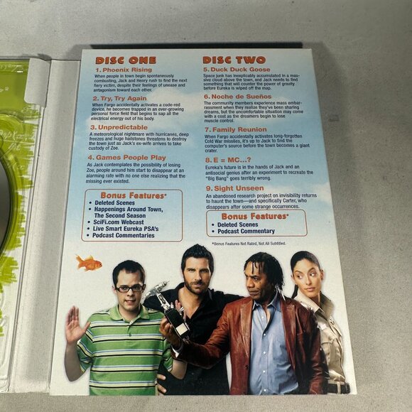 Eureka Season 2 DVD Not Rated Sci Fi Series 2007 Universal Studios 3 Disc Set - Picture 5 of 6
